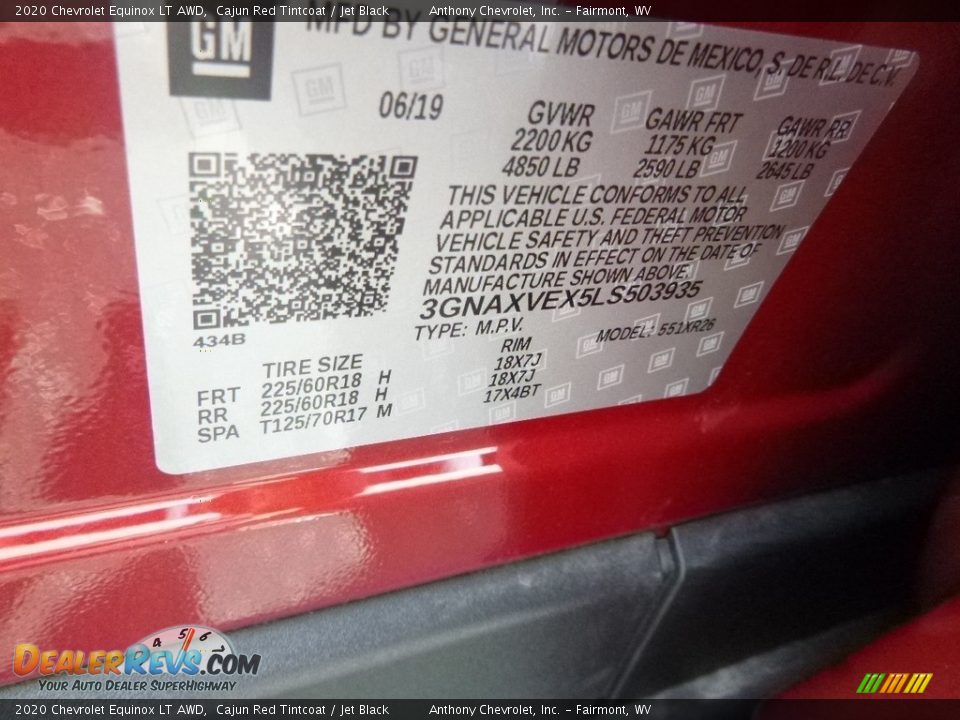 2020 Chevrolet Equinox LT AWD Cajun Red Tintcoat / Jet Black Photo #13
