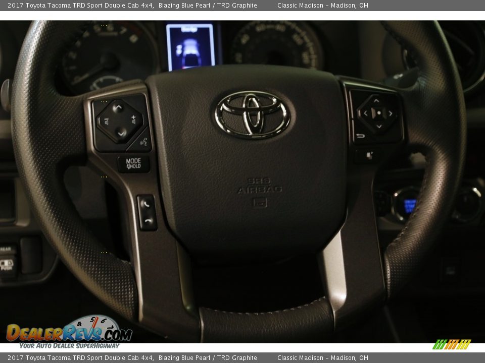 2017 Toyota Tacoma TRD Sport Double Cab 4x4 Blazing Blue Pearl / TRD Graphite Photo #7