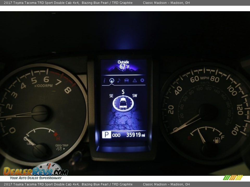 2017 Toyota Tacoma TRD Sport Double Cab 4x4 Blazing Blue Pearl / TRD Graphite Photo #8