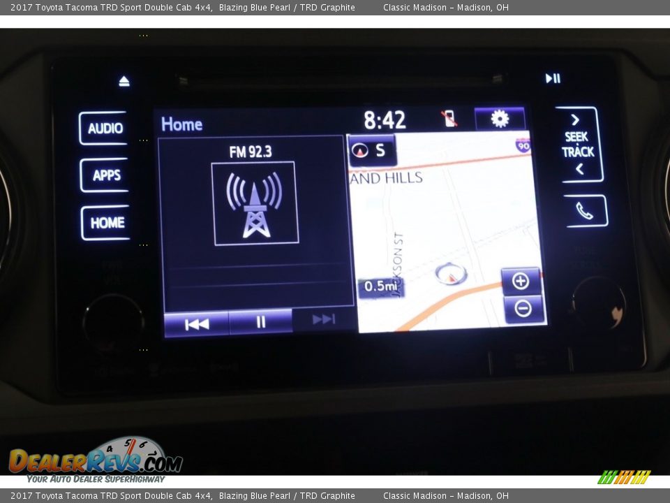 2017 Toyota Tacoma TRD Sport Double Cab 4x4 Blazing Blue Pearl / TRD Graphite Photo #10