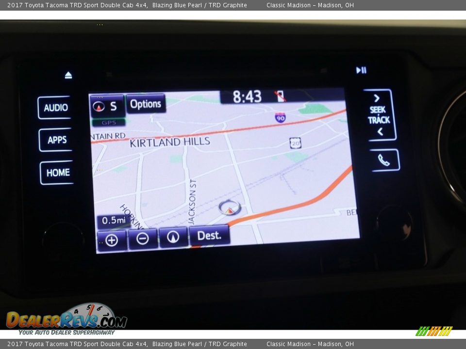 2017 Toyota Tacoma TRD Sport Double Cab 4x4 Blazing Blue Pearl / TRD Graphite Photo #13