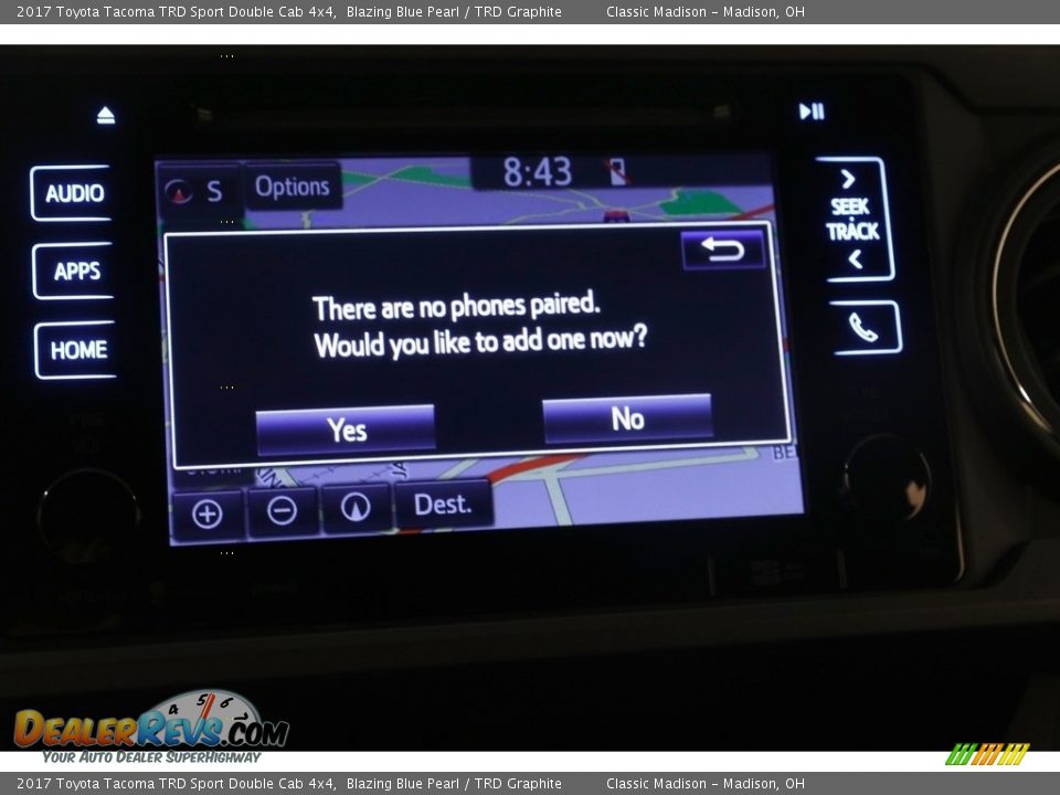 2017 Toyota Tacoma TRD Sport Double Cab 4x4 Blazing Blue Pearl / TRD Graphite Photo #14