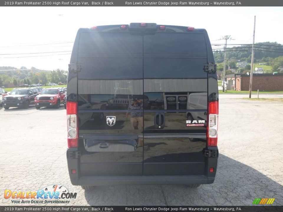 2019 Ram ProMaster 2500 High Roof Cargo Van Black / Black Photo #4