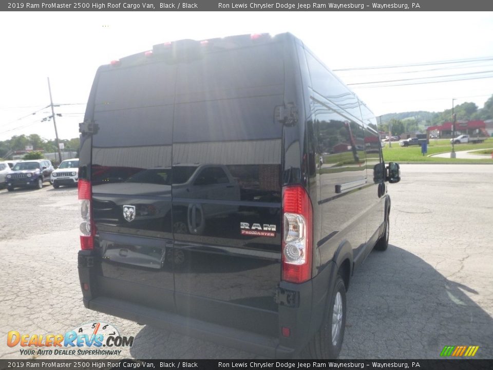2019 Ram ProMaster 2500 High Roof Cargo Van Black / Black Photo #5