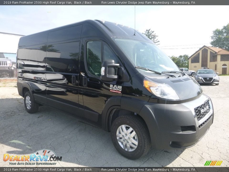 2019 Ram ProMaster 2500 High Roof Cargo Van Black / Black Photo #7