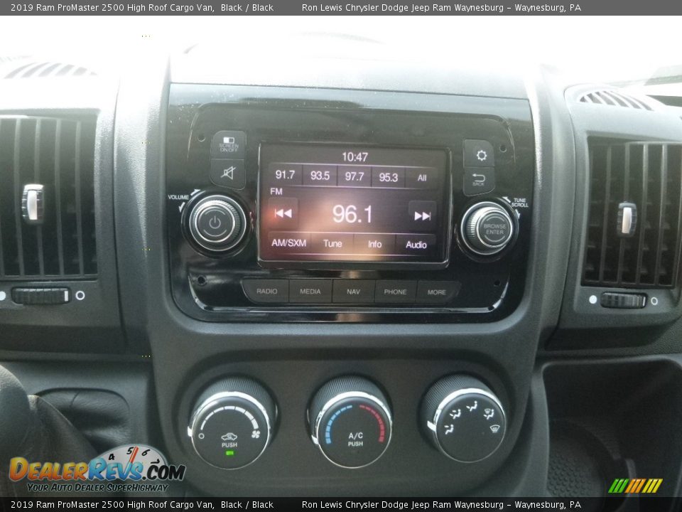 2019 Ram ProMaster 2500 High Roof Cargo Van Black / Black Photo #15