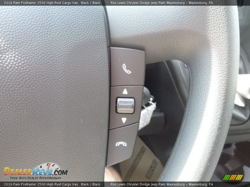 2019 Ram ProMaster 2500 High Roof Cargo Van Black / Black Photo #17
