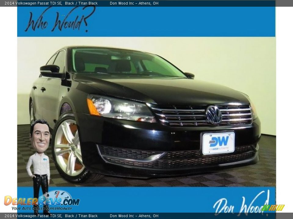 2014 Volkswagen Passat TDI SE Black / Titan Black Photo #1