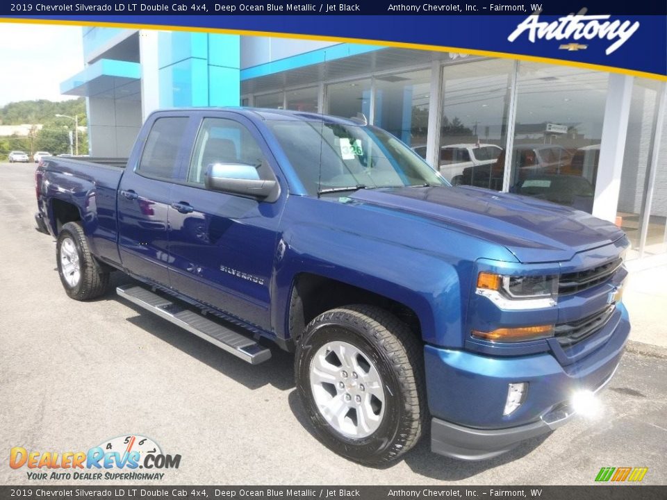 2019 Chevrolet Silverado LD LT Double Cab 4x4 Deep Ocean Blue Metallic / Jet Black Photo #1