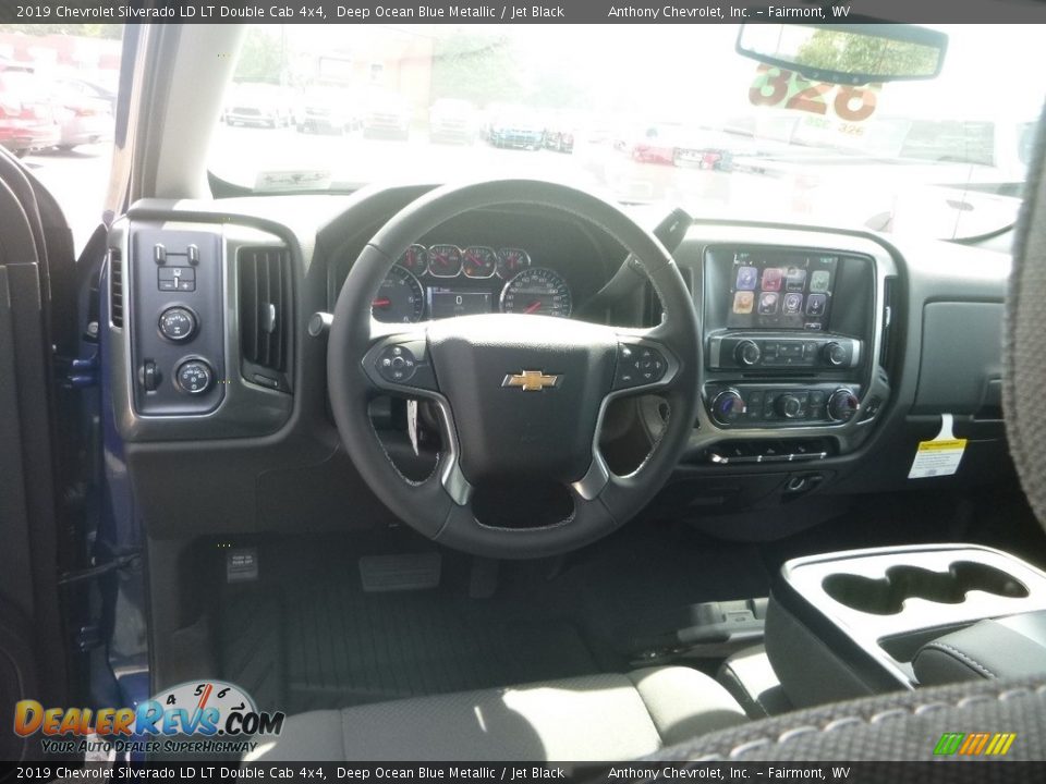 2019 Chevrolet Silverado LD LT Double Cab 4x4 Deep Ocean Blue Metallic / Jet Black Photo #14