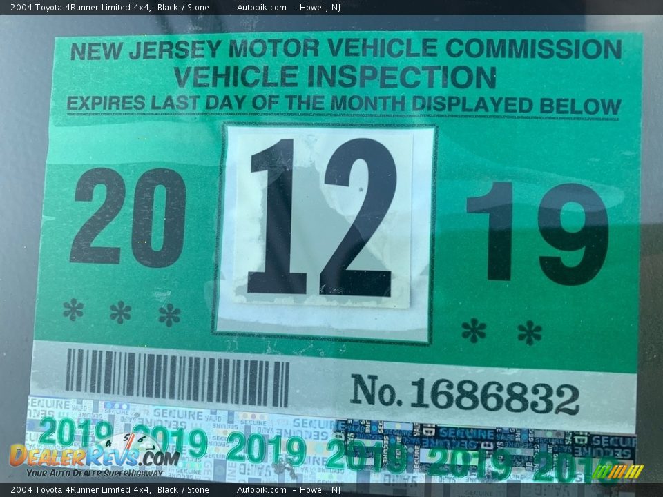 2004 Toyota 4Runner Limited 4x4 Black / Stone Photo #9