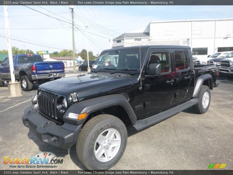 2020 Jeep Gladiator Sport 4x4 Black / Black Photo #1