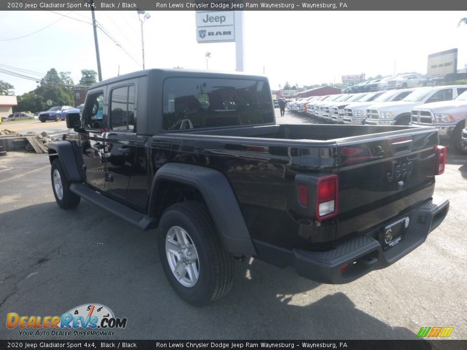 2020 Jeep Gladiator Sport 4x4 Black / Black Photo #3