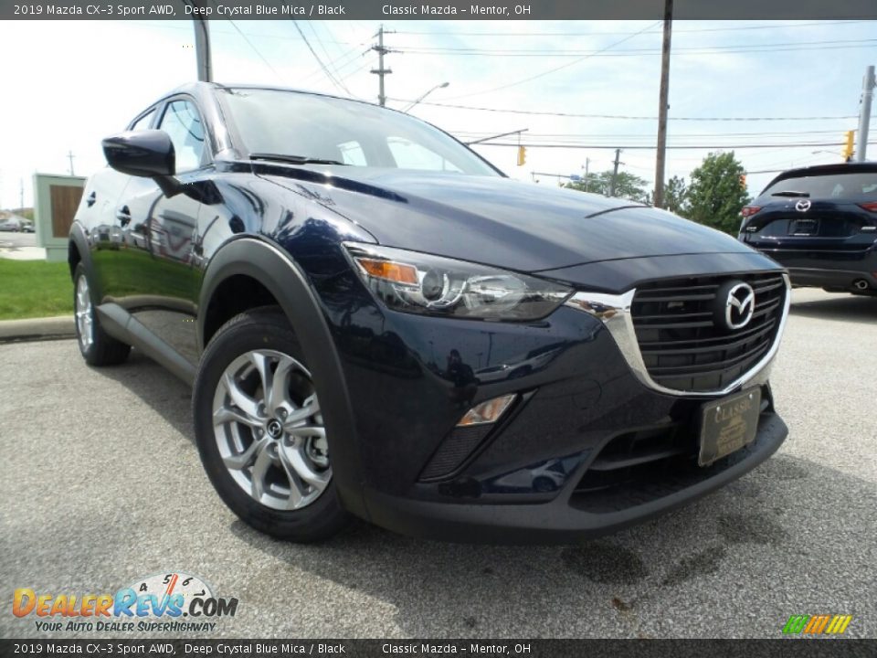 2019 Mazda CX-3 Sport AWD Deep Crystal Blue Mica / Black Photo #1