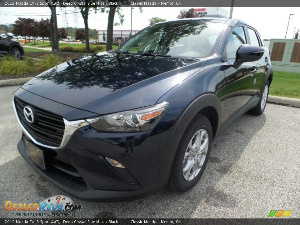 2019 Mazda CX-3 Sport AWD Deep Crystal Blue Mica / Black Photo #3