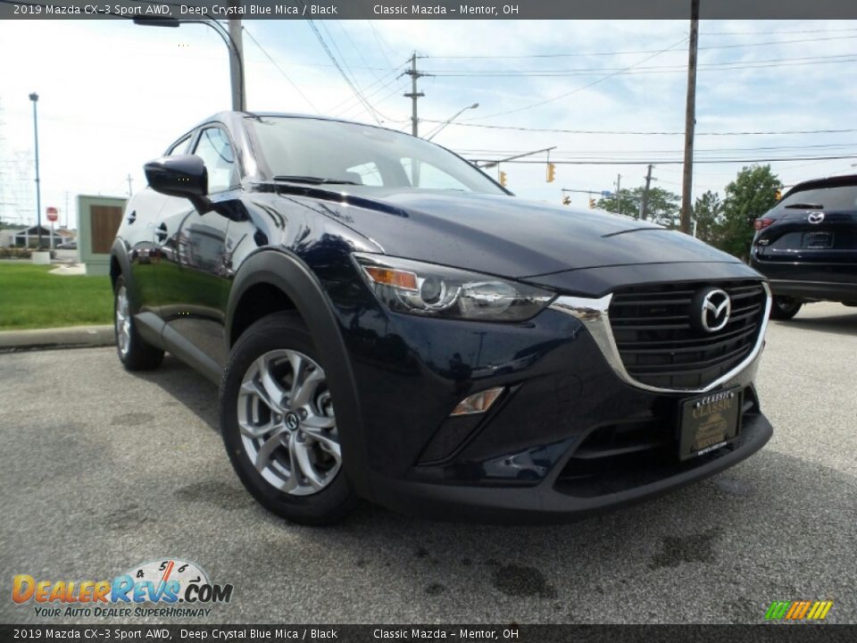 2019 Mazda CX-3 Sport AWD Deep Crystal Blue Mica / Black Photo #1