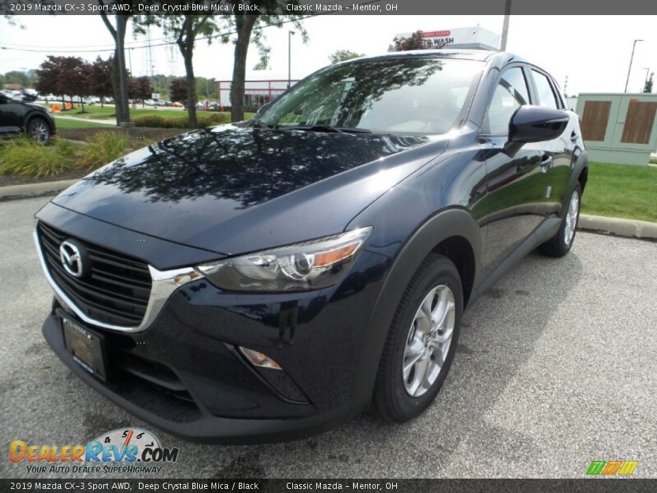 2019 Mazda CX-3 Sport AWD Deep Crystal Blue Mica / Black Photo #3