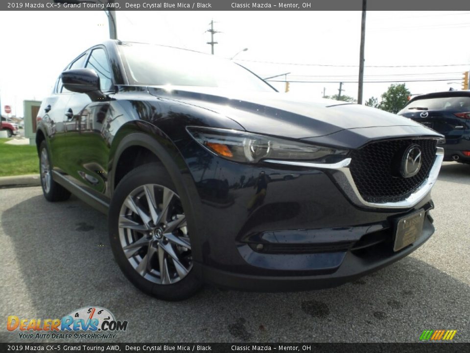 2019 Mazda CX-5 Grand Touring AWD Deep Crystal Blue Mica / Black Photo #1