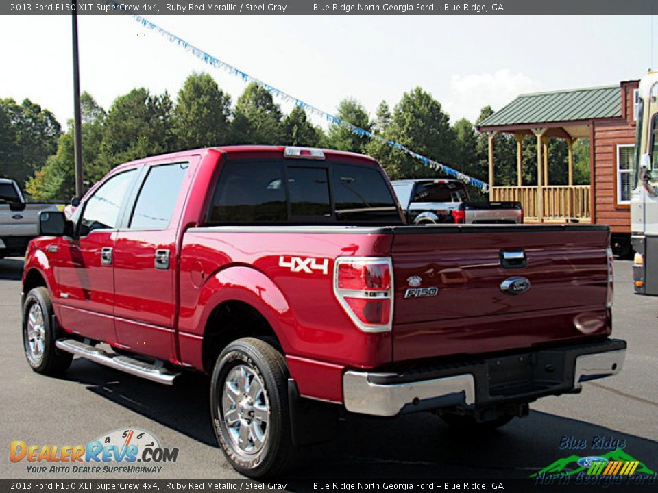 2013 Ford F150 XLT SuperCrew 4x4 Ruby Red Metallic / Steel Gray Photo #3