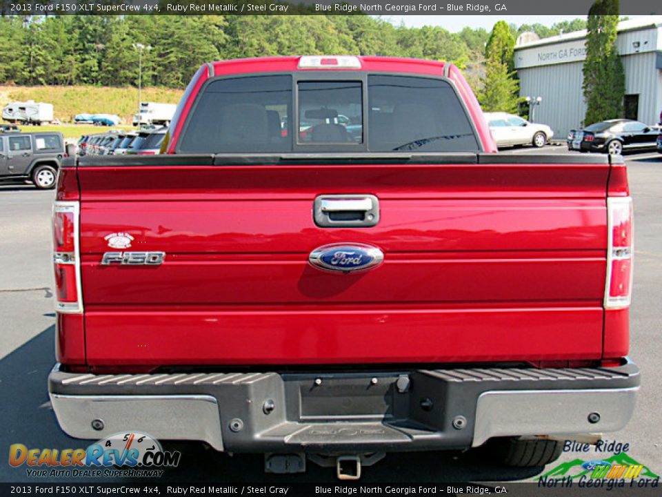 2013 Ford F150 XLT SuperCrew 4x4 Ruby Red Metallic / Steel Gray Photo #4