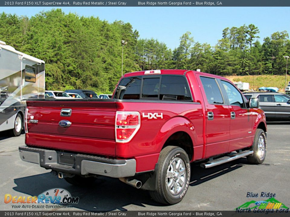 2013 Ford F150 XLT SuperCrew 4x4 Ruby Red Metallic / Steel Gray Photo #5