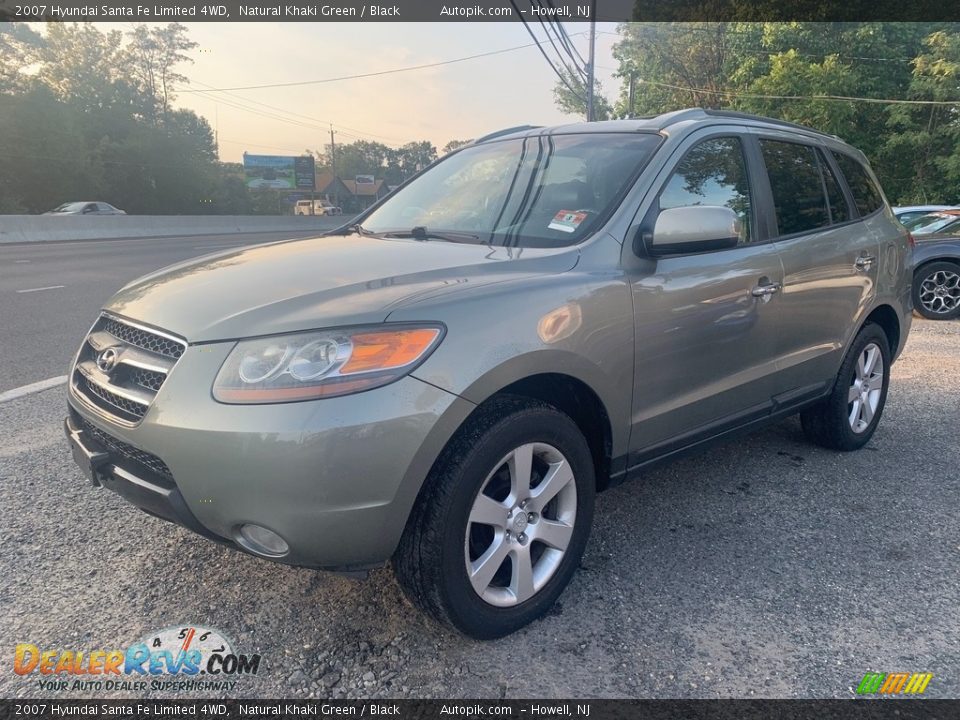 2007 Hyundai Santa Fe Limited 4WD Natural Khaki Green / Black Photo #7