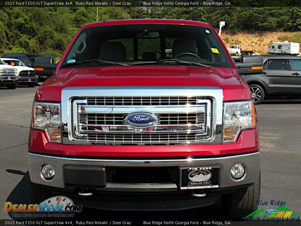 2013 Ford F150 XLT SuperCrew 4x4 Ruby Red Metallic / Steel Gray Photo #8