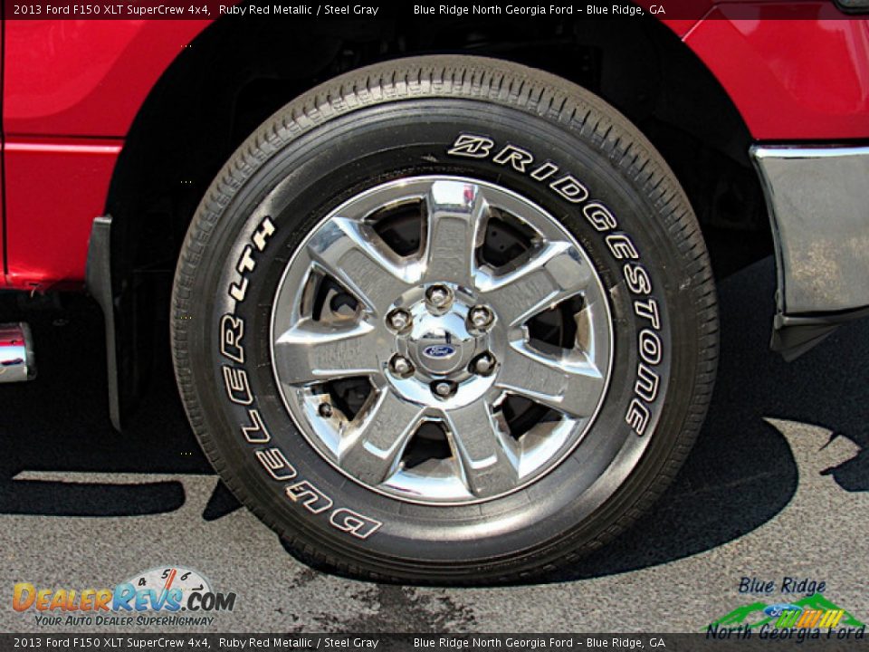 2013 Ford F150 XLT SuperCrew 4x4 Ruby Red Metallic / Steel Gray Photo #9
