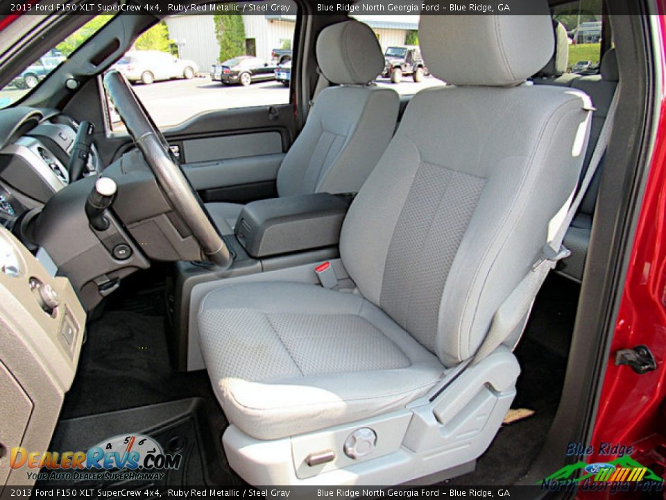 2013 Ford F150 XLT SuperCrew 4x4 Ruby Red Metallic / Steel Gray Photo #10