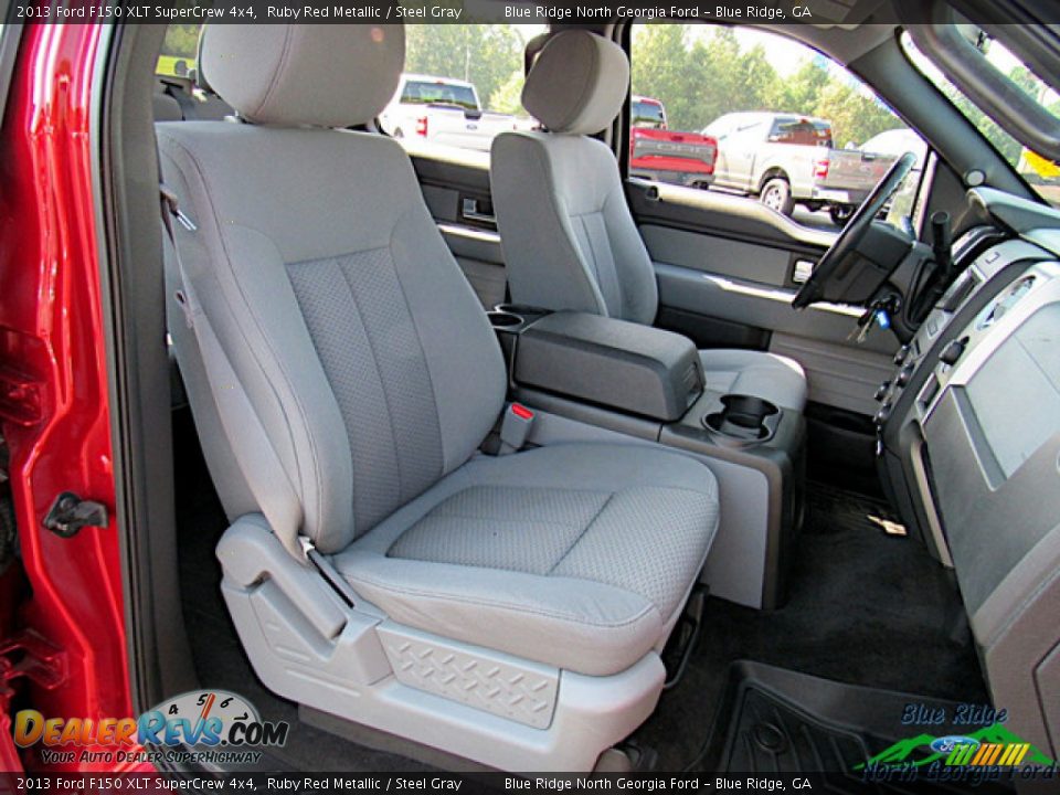 2013 Ford F150 XLT SuperCrew 4x4 Ruby Red Metallic / Steel Gray Photo #11
