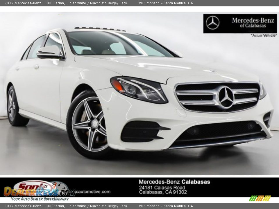 2017 Mercedes-Benz E 300 Sedan Polar White / Macchiato Beige/Black Photo #1