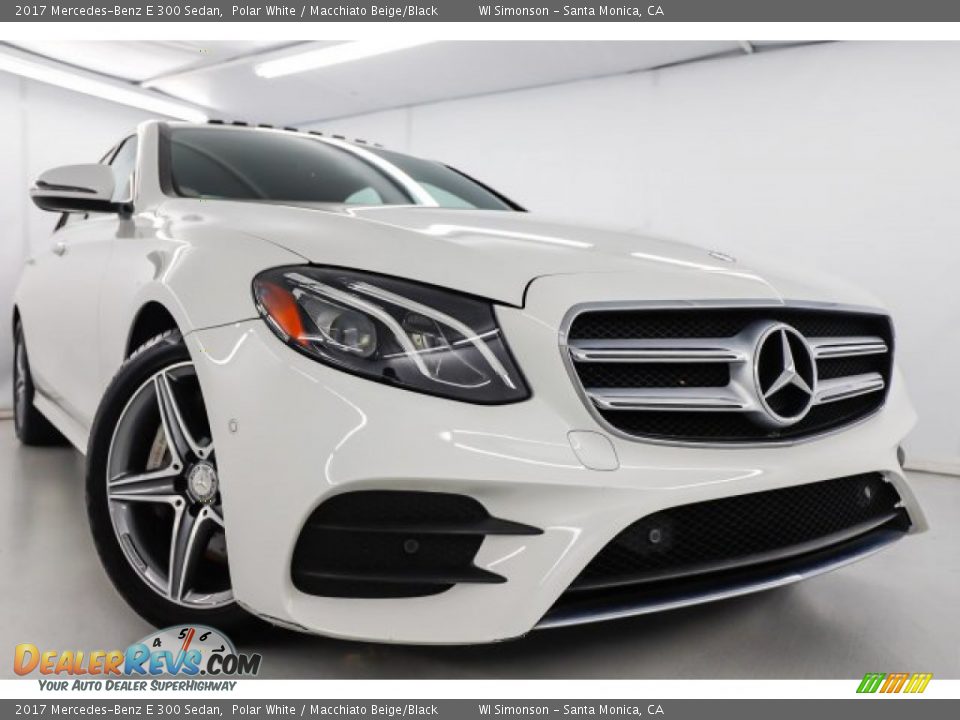 2017 Mercedes-Benz E 300 Sedan Polar White / Macchiato Beige/Black Photo #2