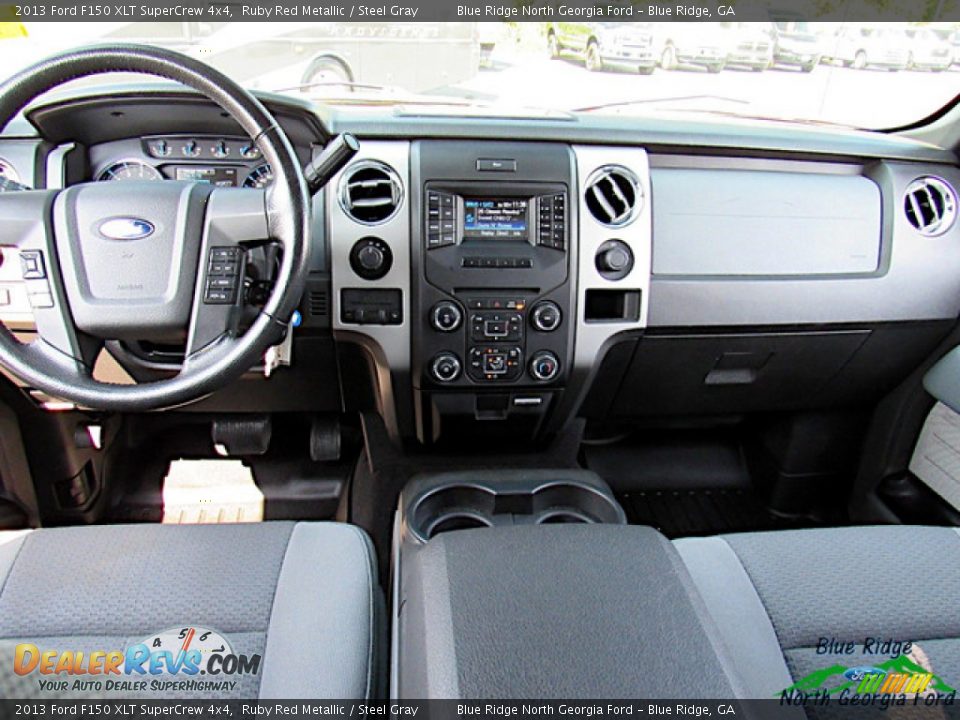 2013 Ford F150 XLT SuperCrew 4x4 Ruby Red Metallic / Steel Gray Photo #15