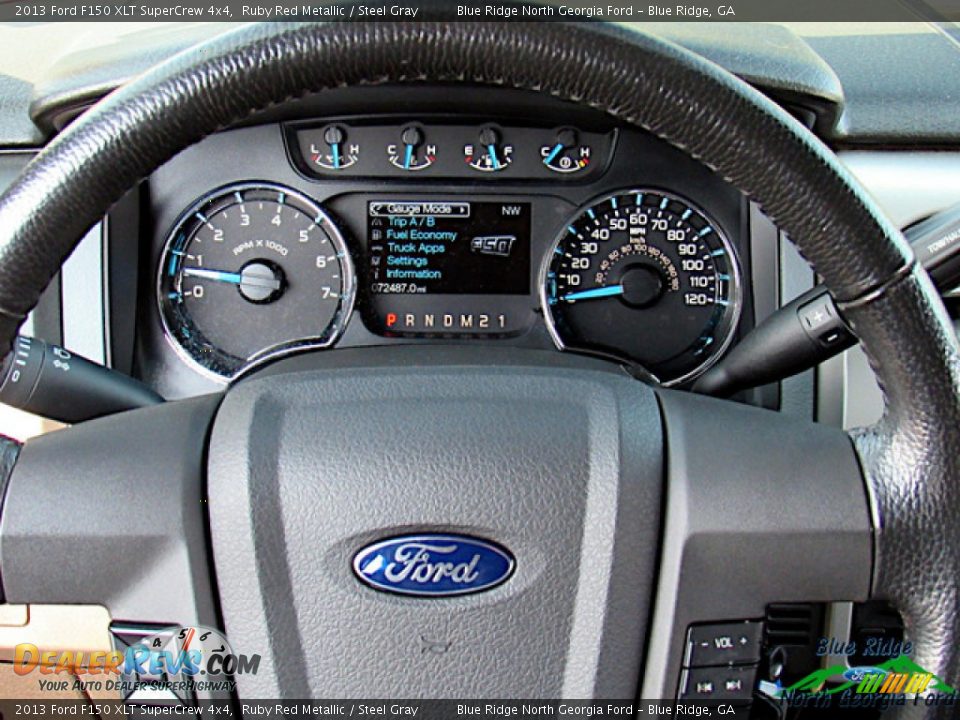 2013 Ford F150 XLT SuperCrew 4x4 Ruby Red Metallic / Steel Gray Photo #17