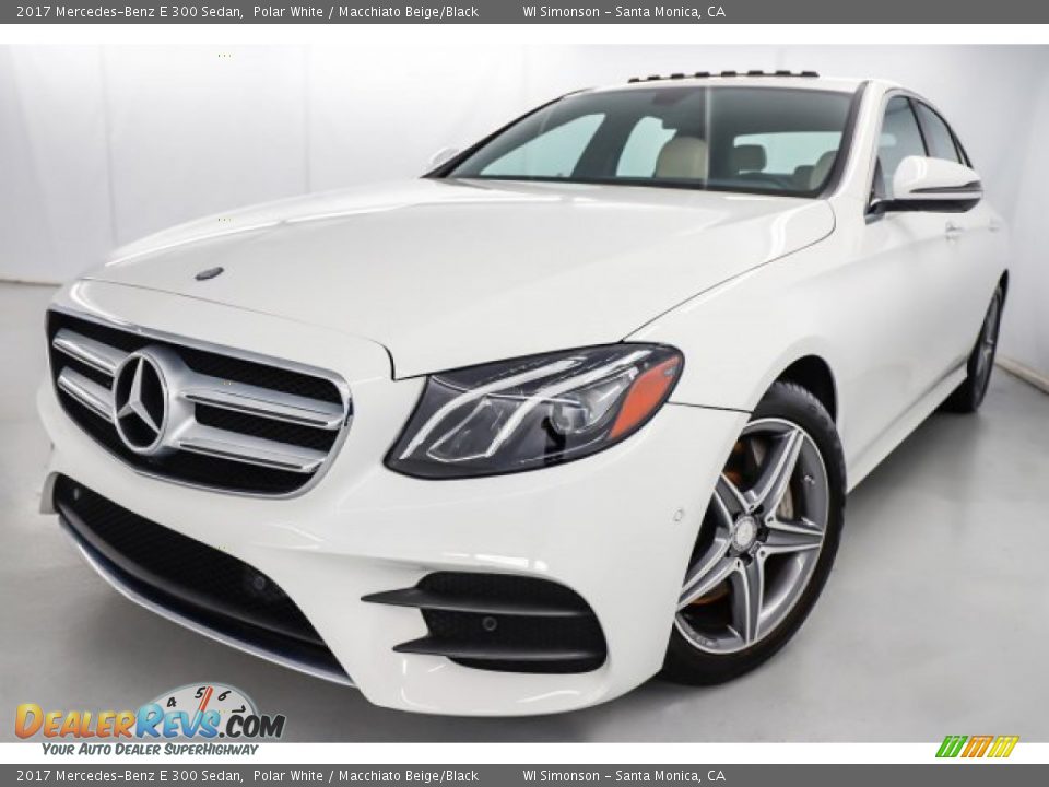 2017 Mercedes-Benz E 300 Sedan Polar White / Macchiato Beige/Black Photo #13