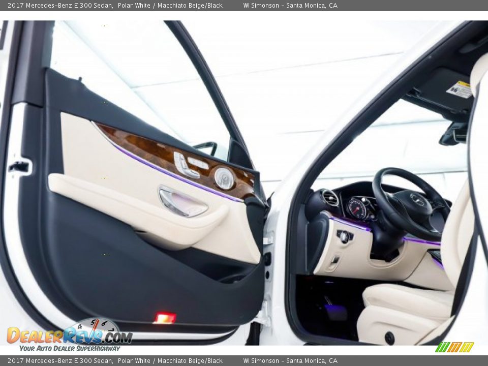 2017 Mercedes-Benz E 300 Sedan Polar White / Macchiato Beige/Black Photo #19