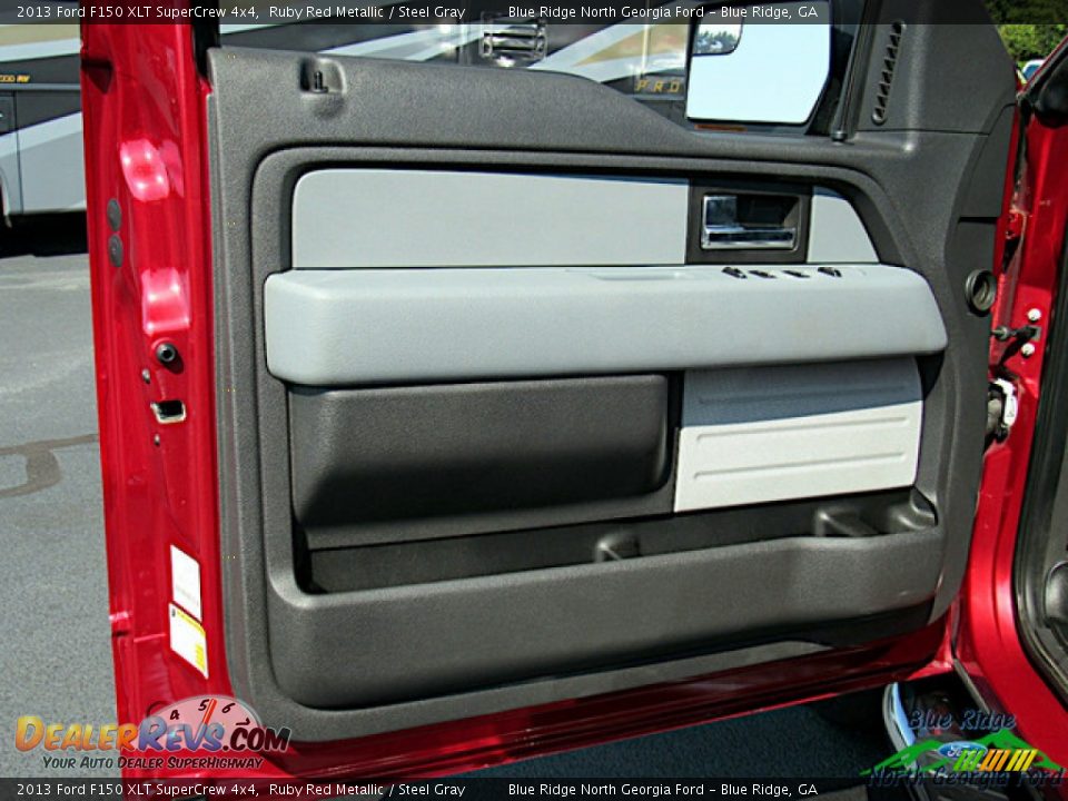 2013 Ford F150 XLT SuperCrew 4x4 Ruby Red Metallic / Steel Gray Photo #27
