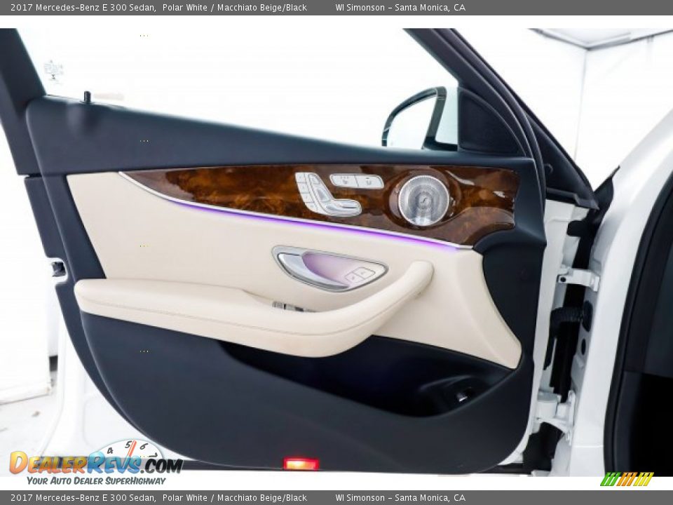 2017 Mercedes-Benz E 300 Sedan Polar White / Macchiato Beige/Black Photo #20