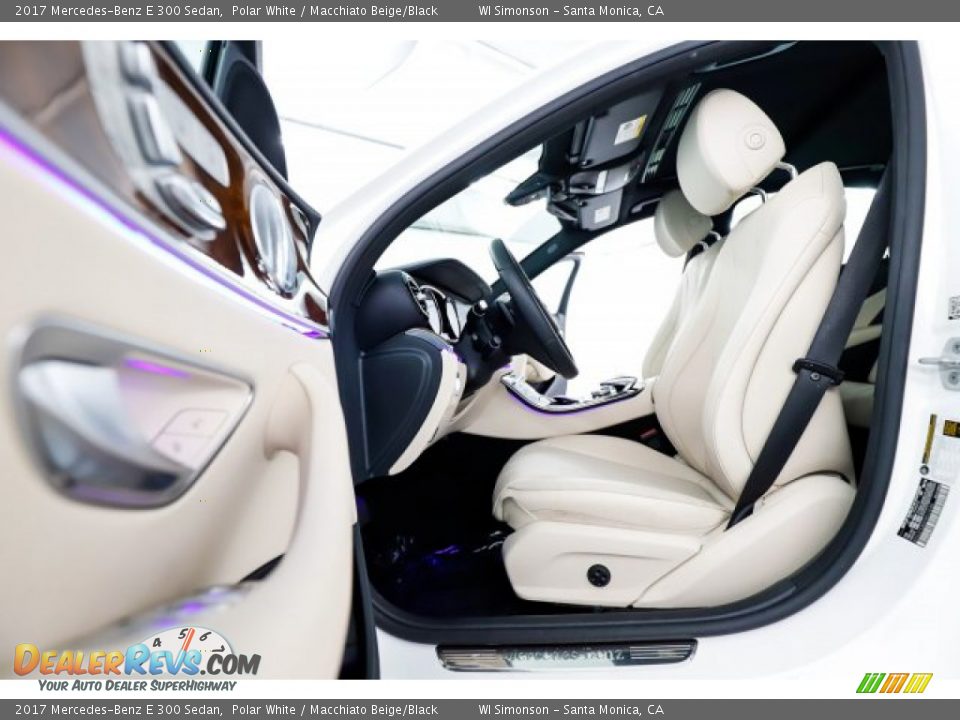 2017 Mercedes-Benz E 300 Sedan Polar White / Macchiato Beige/Black Photo #21