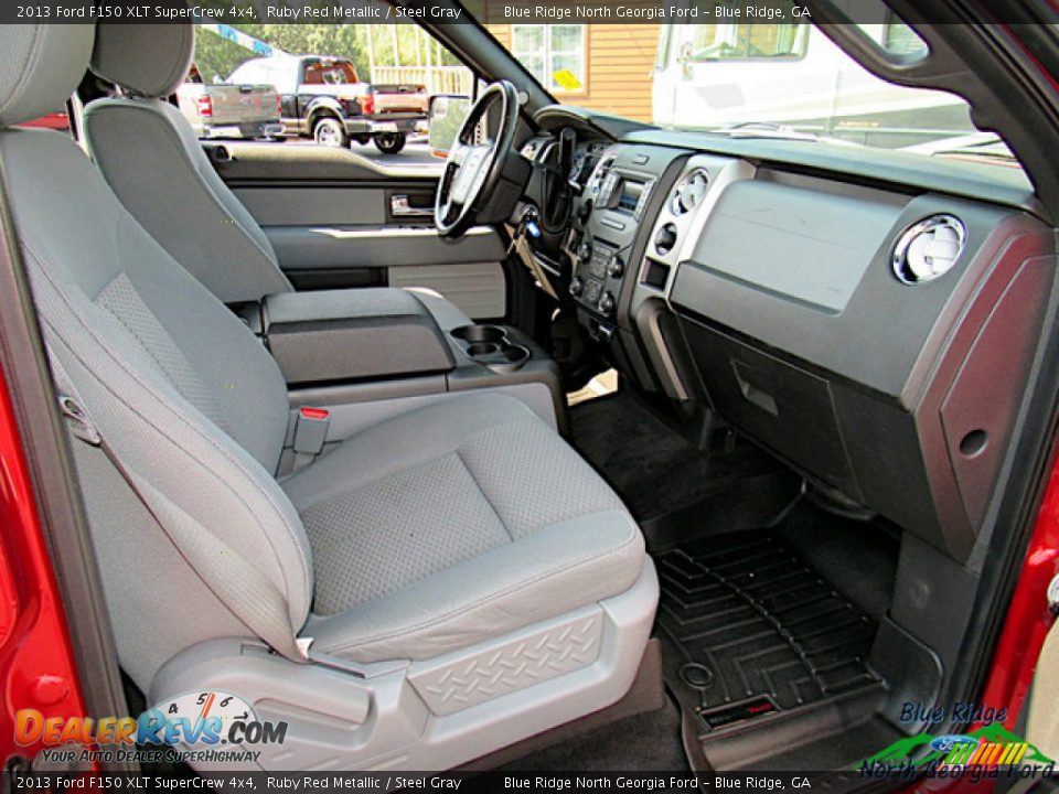 2013 Ford F150 XLT SuperCrew 4x4 Ruby Red Metallic / Steel Gray Photo #29