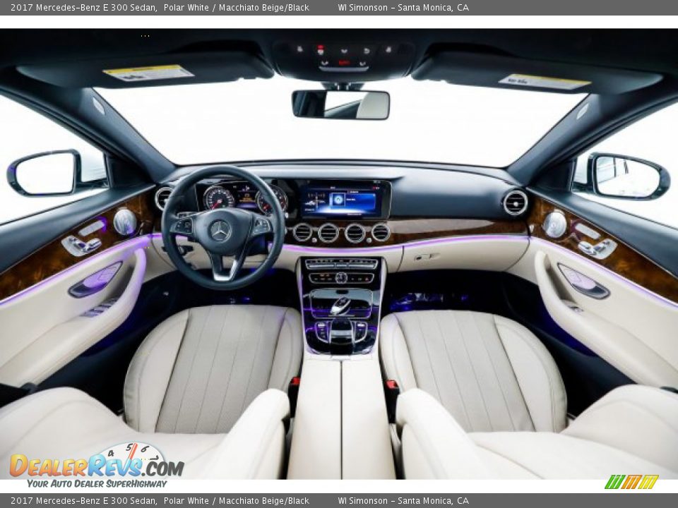2017 Mercedes-Benz E 300 Sedan Polar White / Macchiato Beige/Black Photo #22