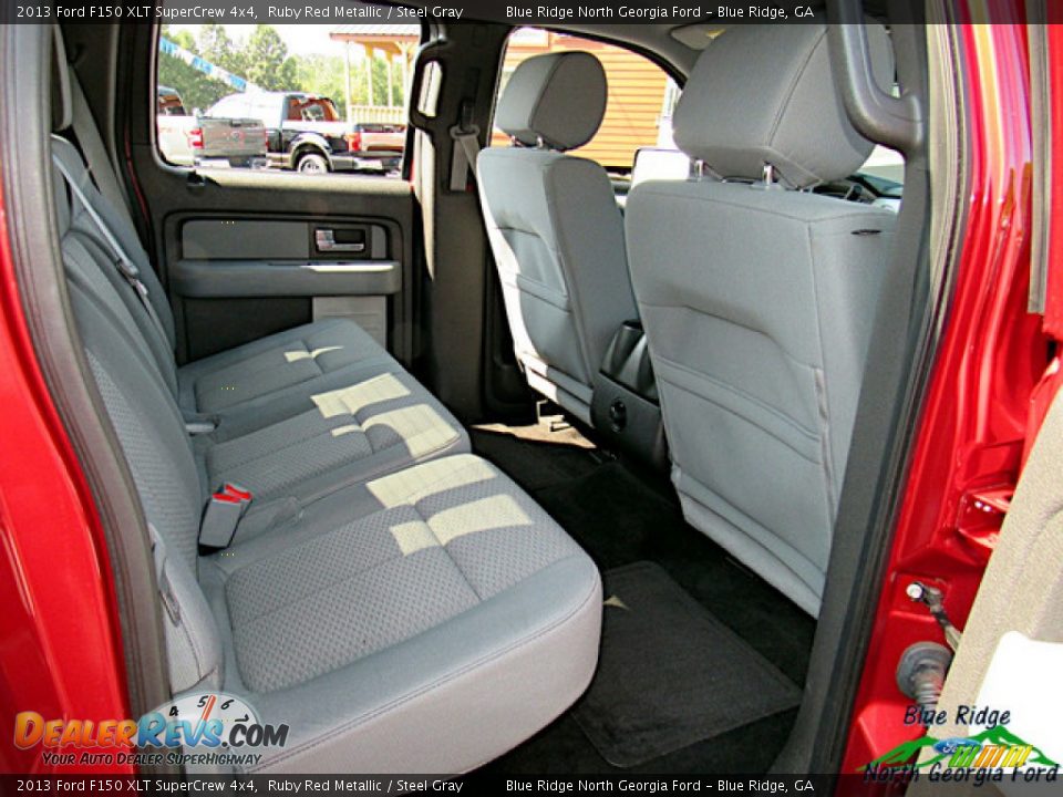 2013 Ford F150 XLT SuperCrew 4x4 Ruby Red Metallic / Steel Gray Photo #30