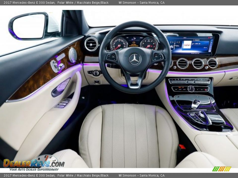 2017 Mercedes-Benz E 300 Sedan Polar White / Macchiato Beige/Black Photo #23