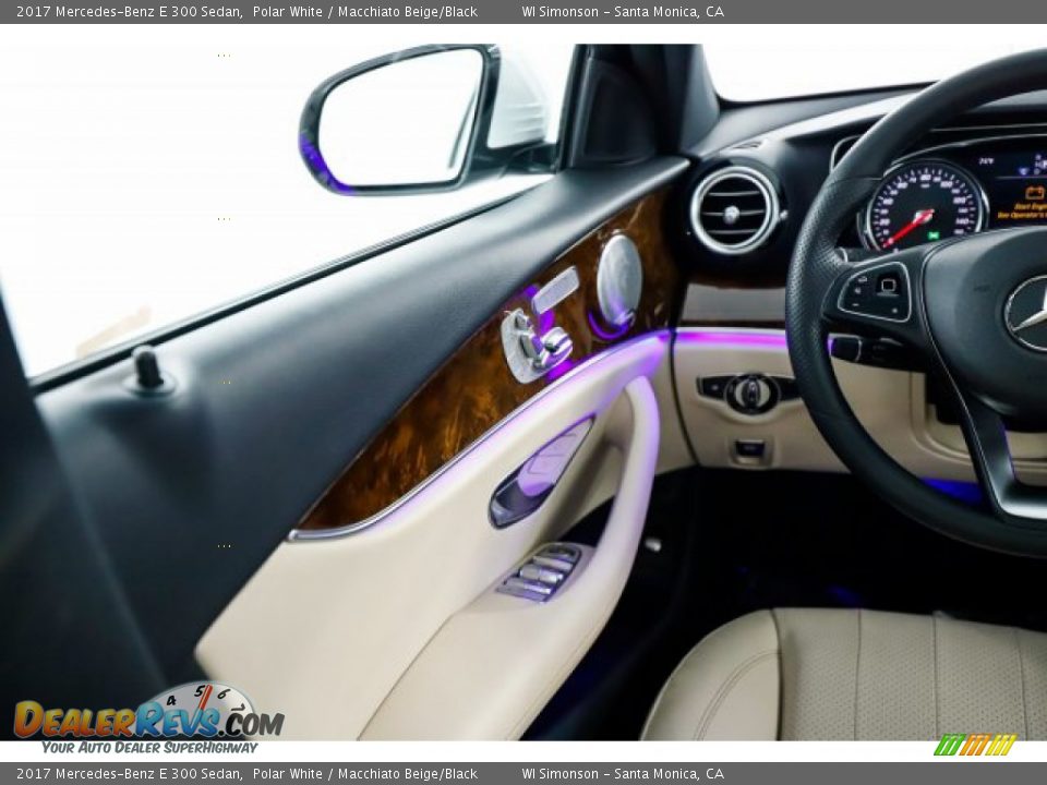 2017 Mercedes-Benz E 300 Sedan Polar White / Macchiato Beige/Black Photo #24