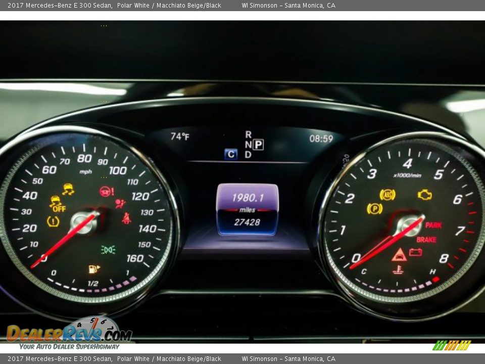 2017 Mercedes-Benz E 300 Sedan Polar White / Macchiato Beige/Black Photo #26