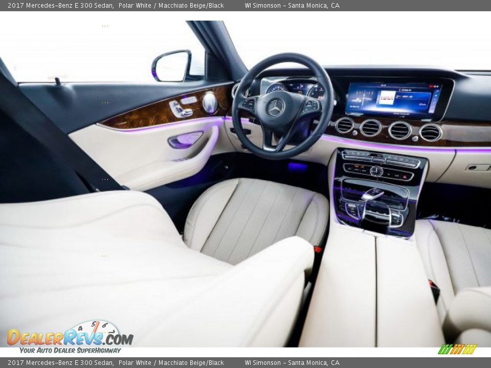 2017 Mercedes-Benz E 300 Sedan Polar White / Macchiato Beige/Black Photo #29