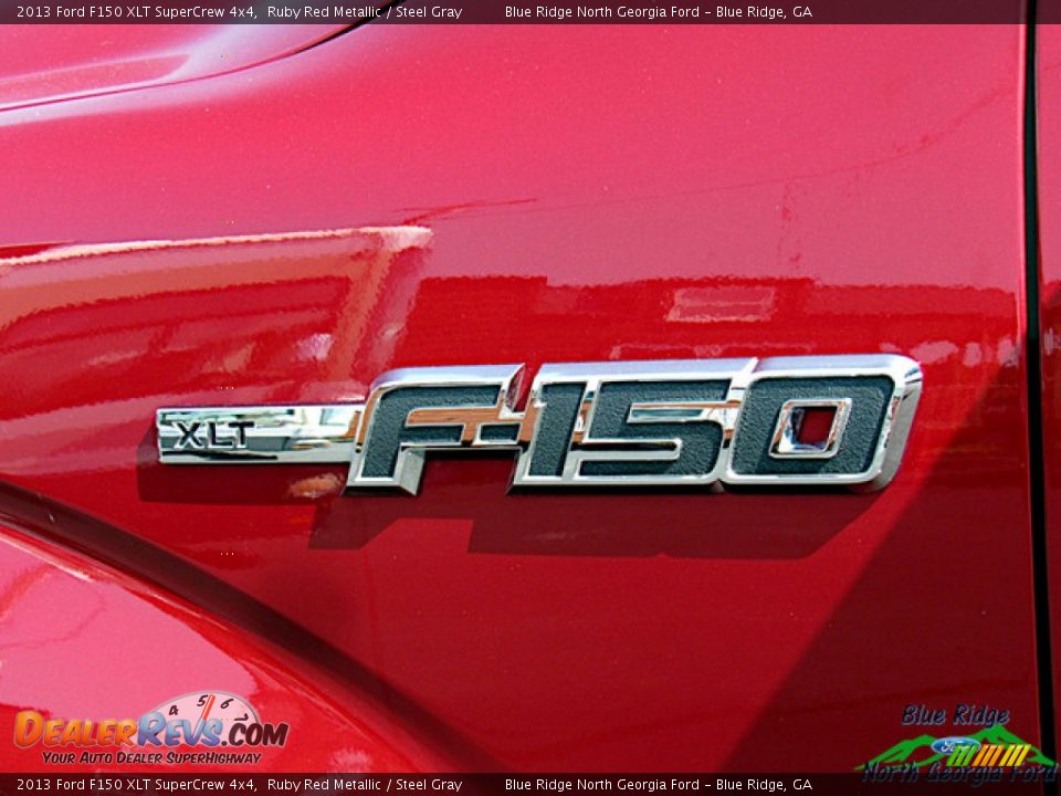 2013 Ford F150 XLT SuperCrew 4x4 Ruby Red Metallic / Steel Gray Photo #36