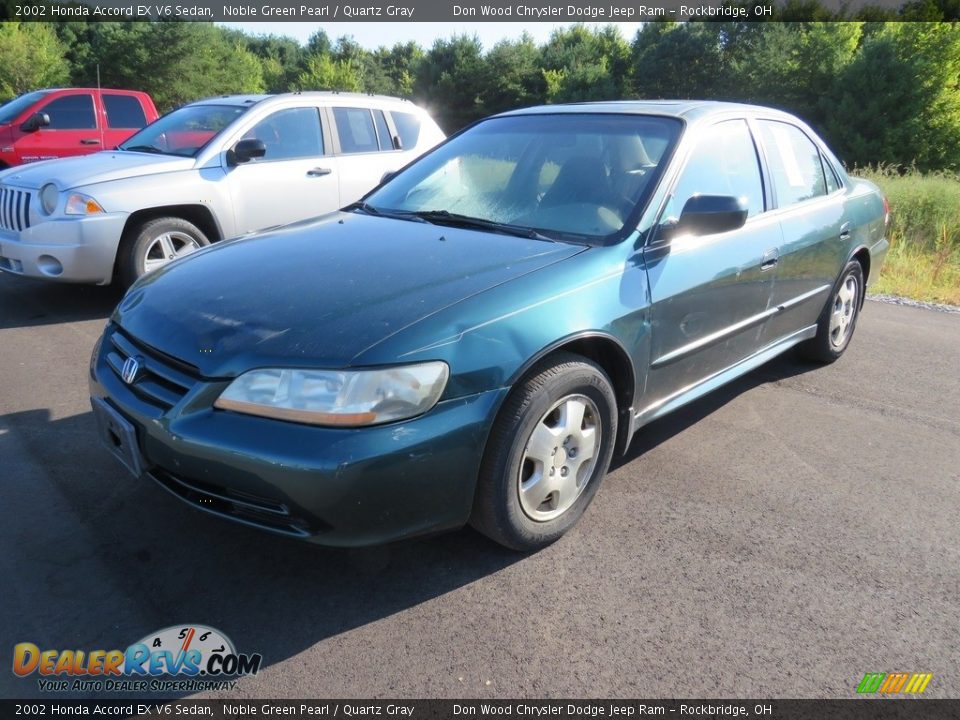 2002 Honda Accord EX V6 Sedan Noble Green Pearl / Quartz Gray Photo #3