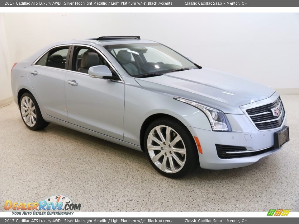 2017 Cadillac ATS Luxury AWD Silver Moonlight Metallic / Light Platinum w/Jet Black Accents Photo #1