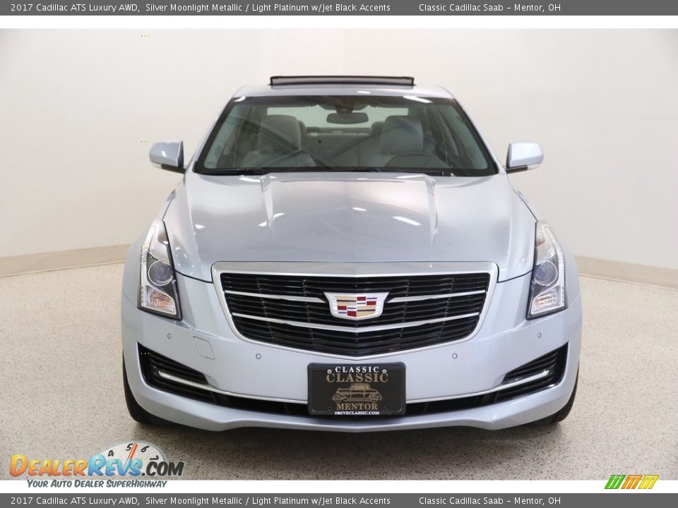 2017 Cadillac ATS Luxury AWD Silver Moonlight Metallic / Light Platinum w/Jet Black Accents Photo #2